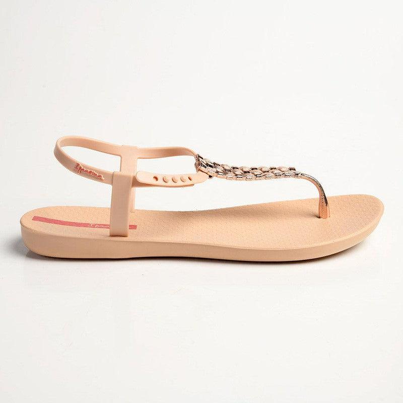 Ipanema Weave Trim Back Strap Sandals - Beige/Pink-Ipanema-Buy shoes online