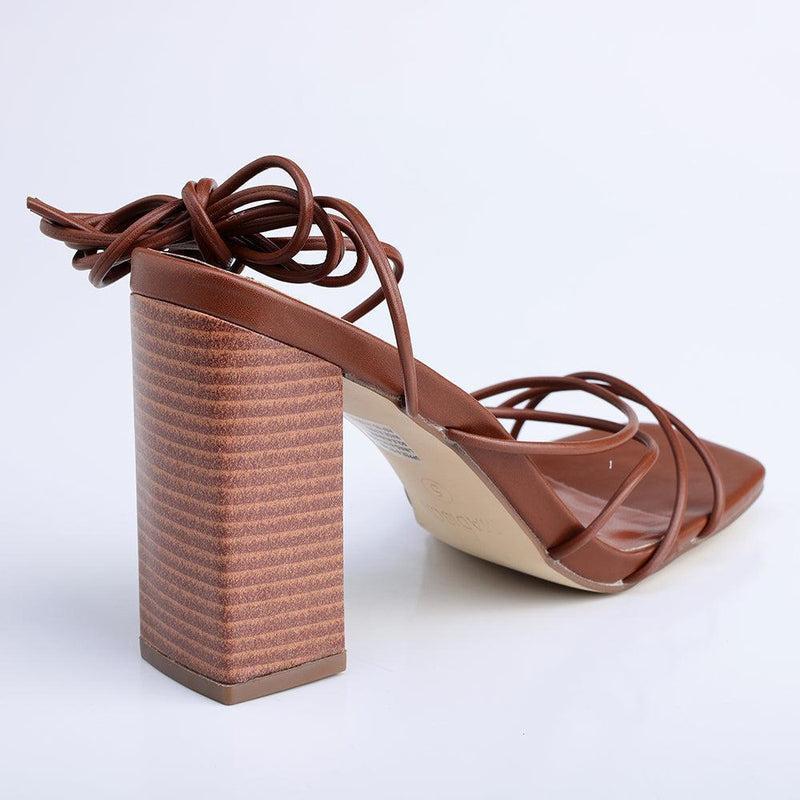 Madison Ailo Strappy Block Heel - Chocolate-Madison Heart of New York-Buy shoes online