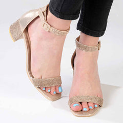 Madison Amira Block Heel Sandal - Rose Gold