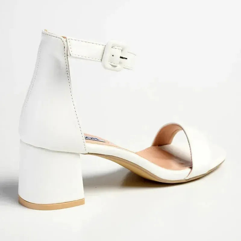 Madison Amira Block Heel - White