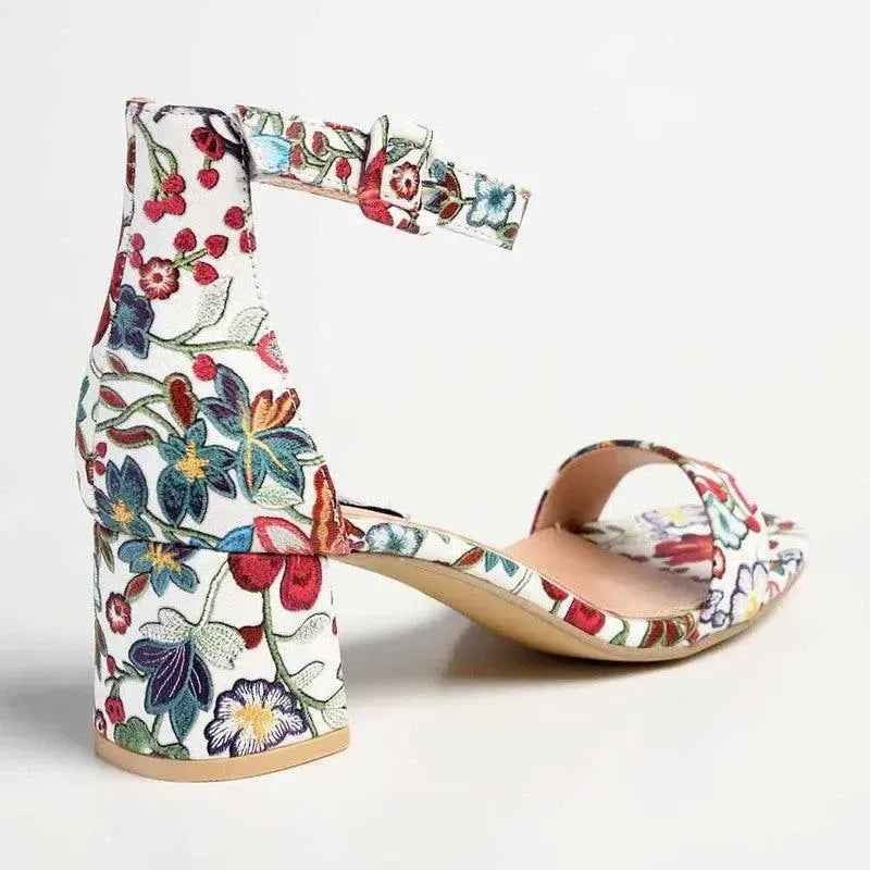Madison Amira Heel - White Floral
