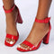 Madison Angelique Block Heel - Red