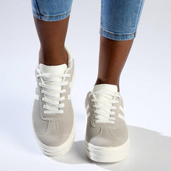 Madison Ariella Platform Fashion Sneaker - Grey