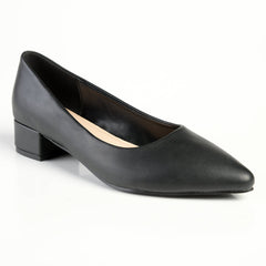 Madison Bernadette Low Block Heel Court - Black