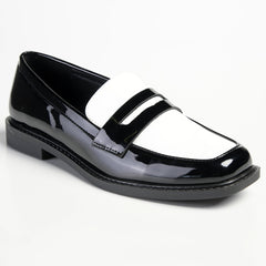 Madison Bliss 2 Tone Slip On Loafers - Black / White