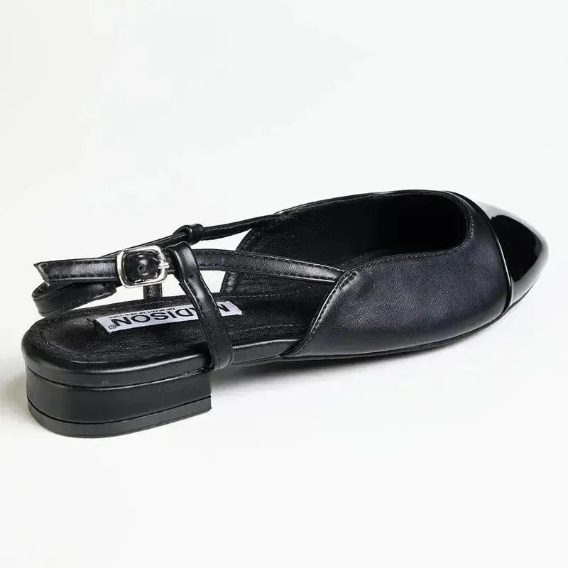 Madison Bluma 3 Toe Cap Slingback Pump - Black