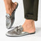 Madison Braidy Flat Mule With Trim- Pewter