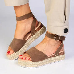 Madison Catherine Sleek Espadrille Sandals - Chocolate