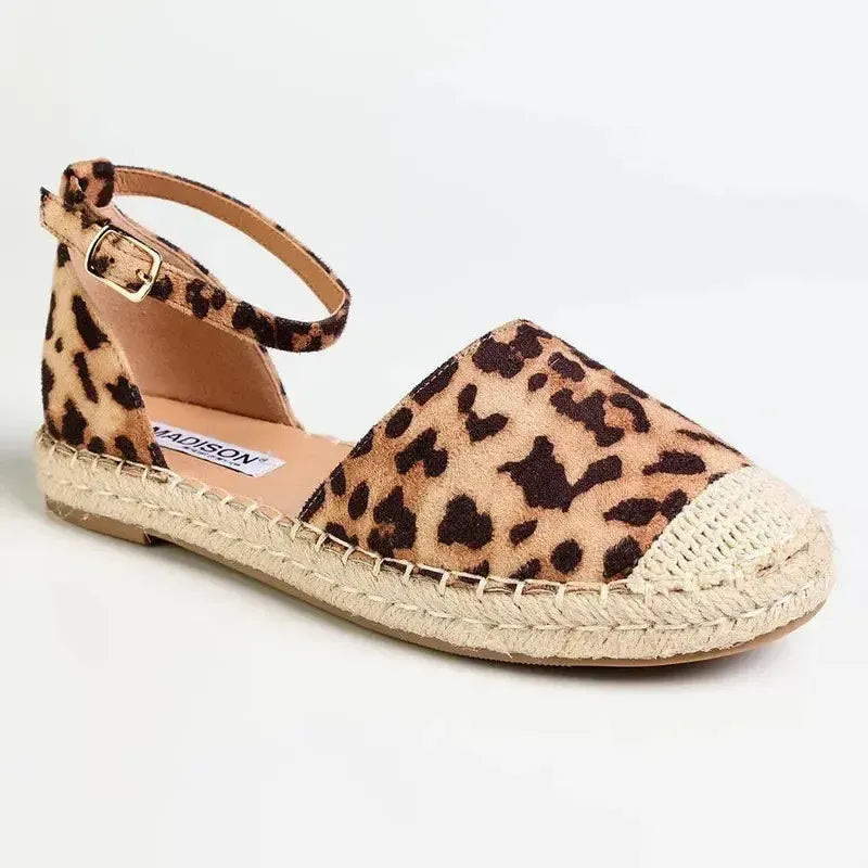 Madison Charlie Closed Espadrille Flats - Leopard