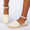 Madison Charlie Closed Espadrille Flats - Nude