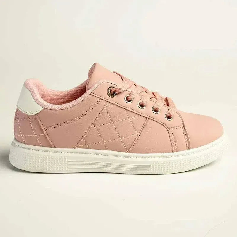 Madison Checkered Sneaker - Pink/White