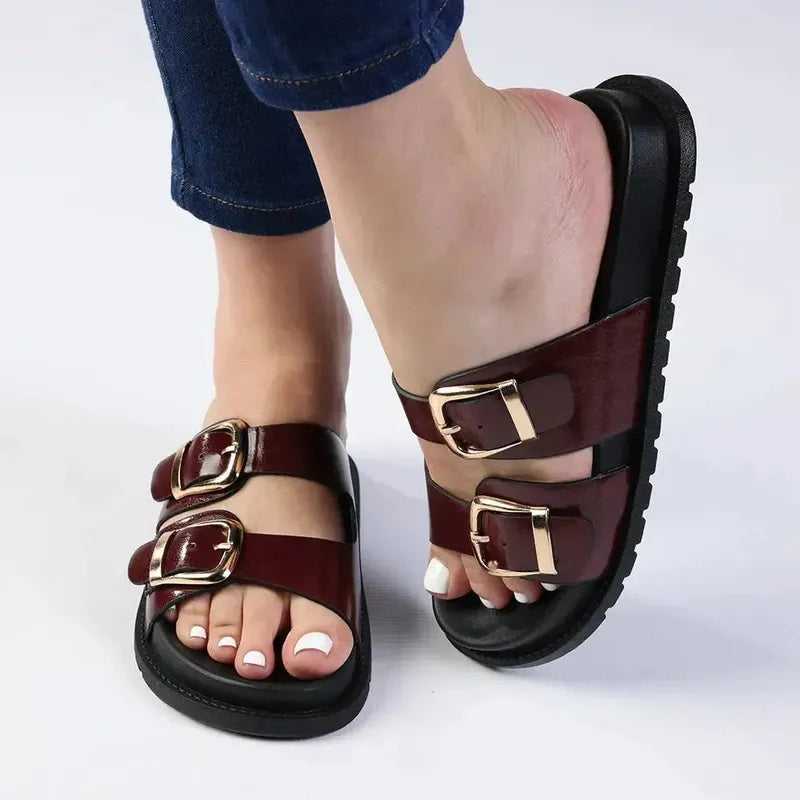 Madison Comfort Sandal - Burgundy