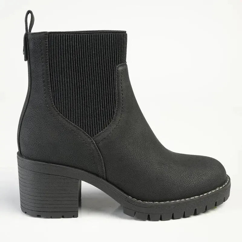 Madison Ella 2 Ribbed Gusset Boot - Black