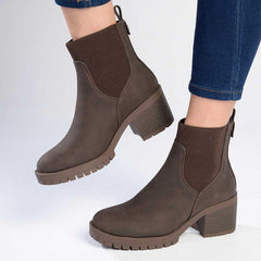 Madison Ella Chunky Ankle Boot - Chocolate