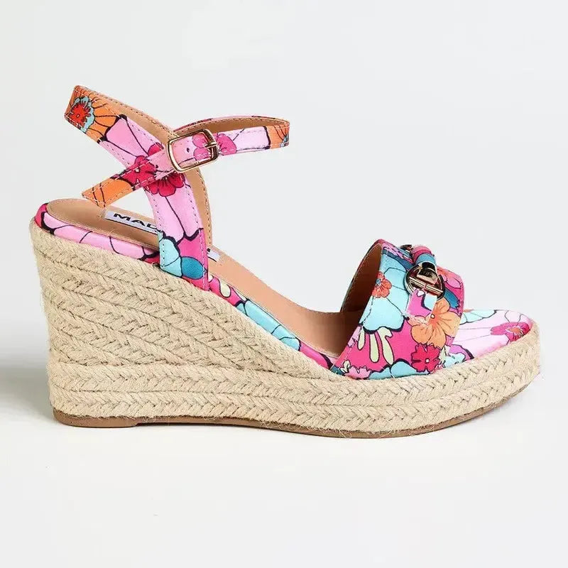 Madison Espadrille Wedge - Floral