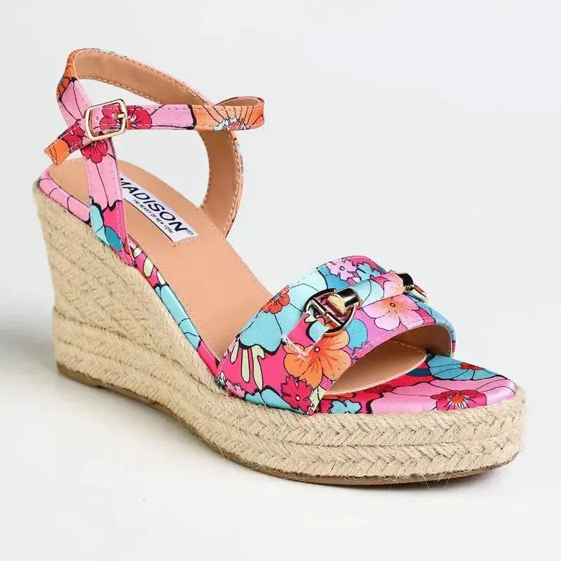 Madison Espadrille Wedge - Floral