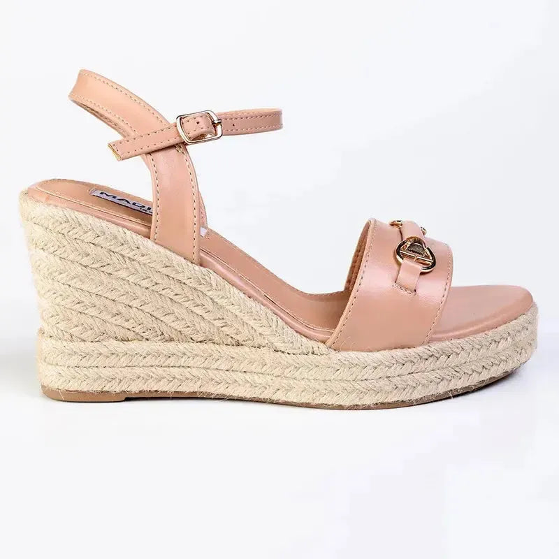 Madison Espadrille Wedge - Nude