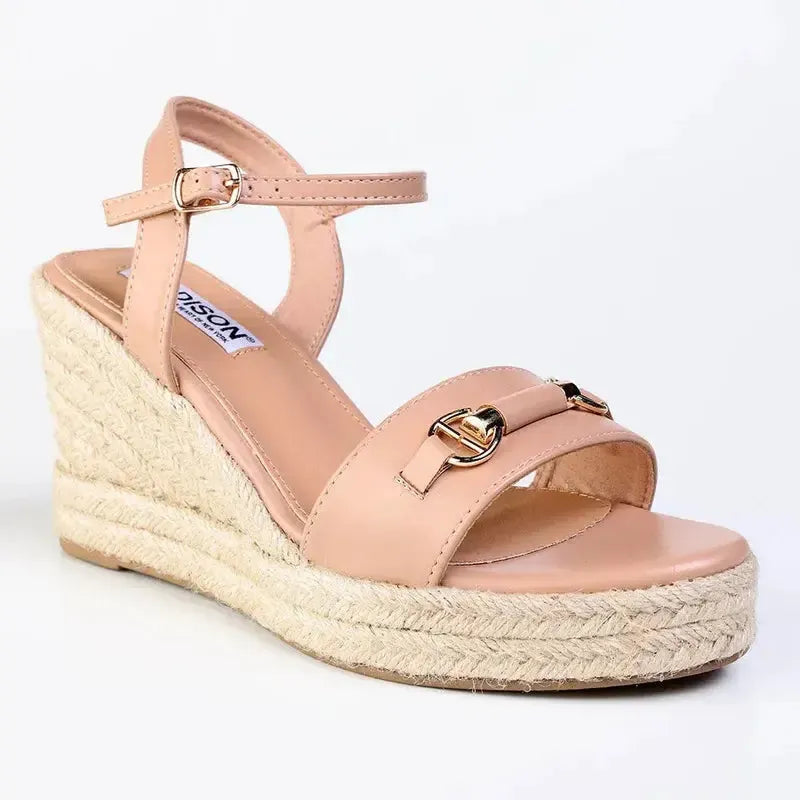 Madison Espadrille Wedge - Nude
