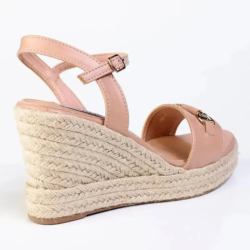 Madison Espadrille Wedge - Nude