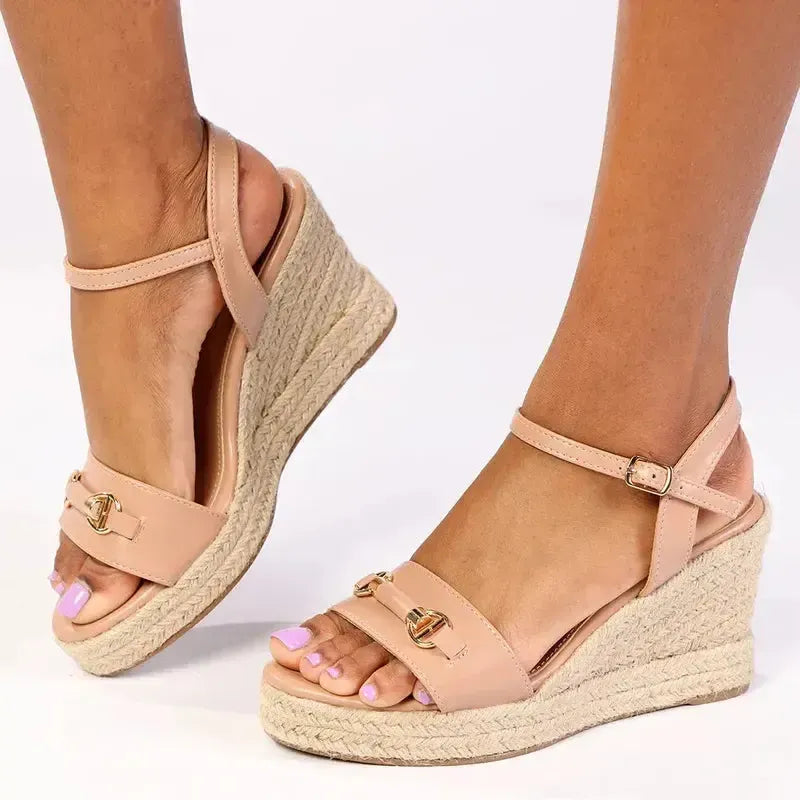 Madison Espadrille Wedge - Nude