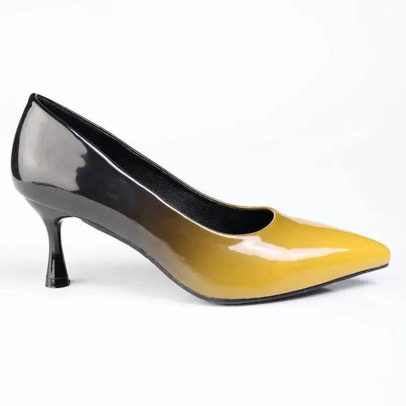 Madison Faded Fashion Court Heel - Faded Yellow