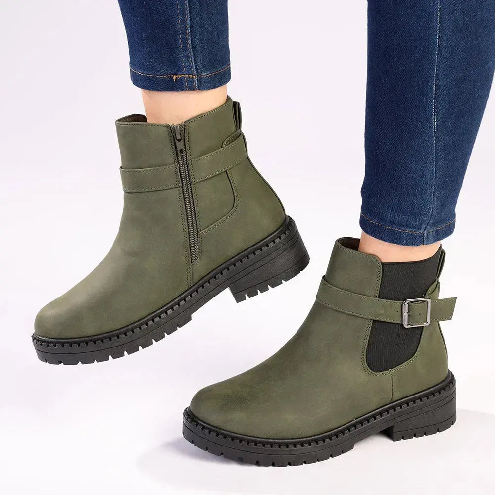 Madison Fashion Gusset Boot - Olive – Madison Heart of New York