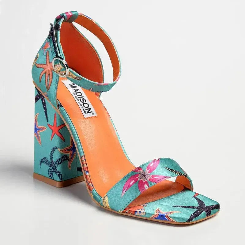 Madison Galaxy Heel - Green/Orange Multi