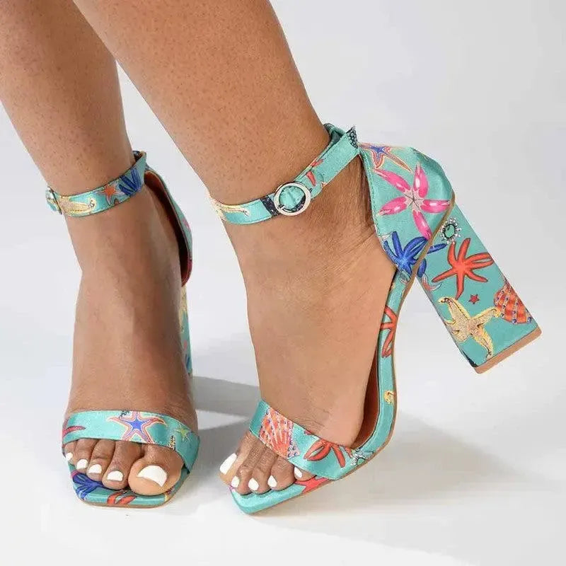 Madison Galaxy Heel - Green/Orange Multi