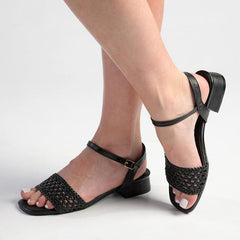 Madison Georgia Ankle Strap Sandal - Black