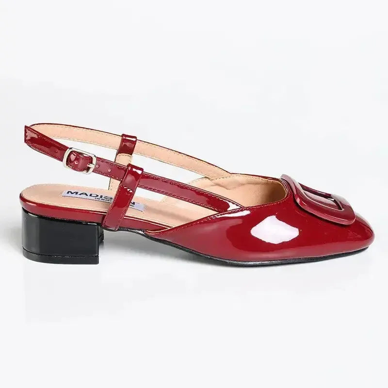 Madison Gracie Block Heel - Burgundy