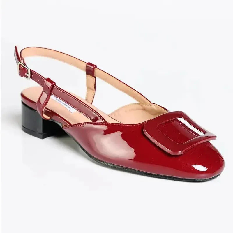 Madison Gracie Block Heel - Burgundy