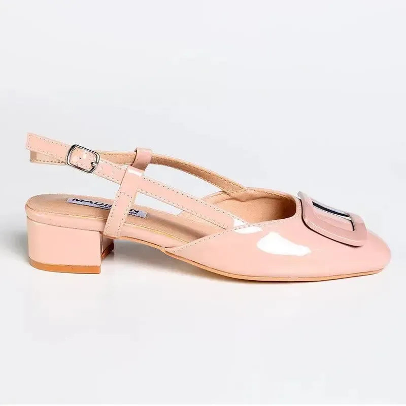 Madison Gracie Block Heel - Nude
