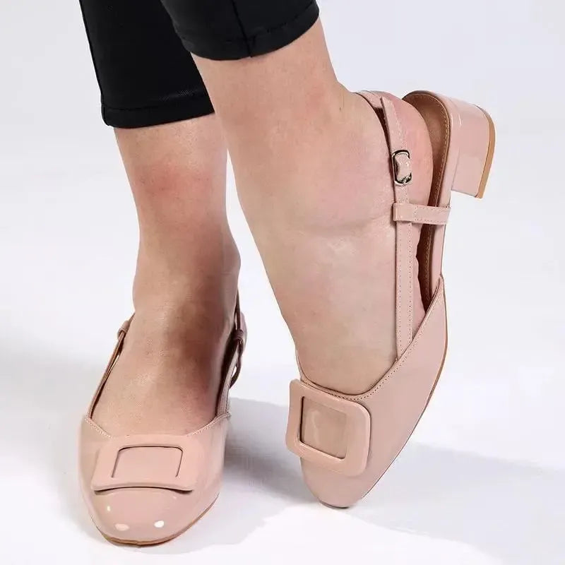 Madison Gracie Block Heel - Nude