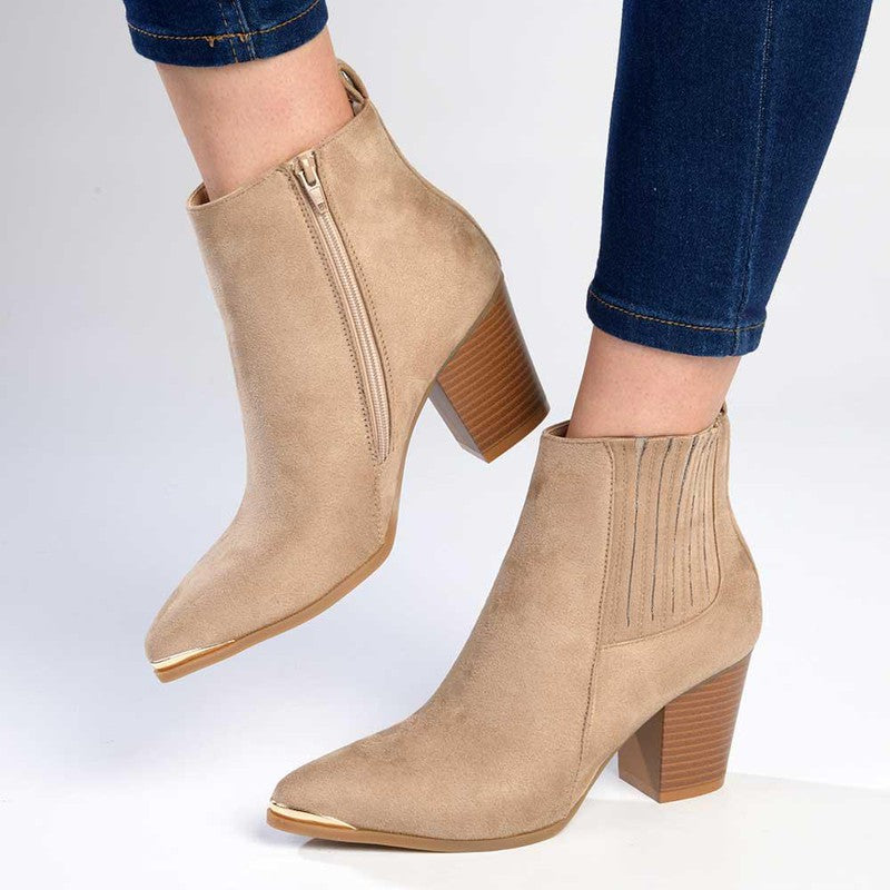 Madison Gusset Fiona Ankle Boot Taupe – Madison Heart of New York