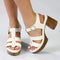 Madison HI Platform Clog - White