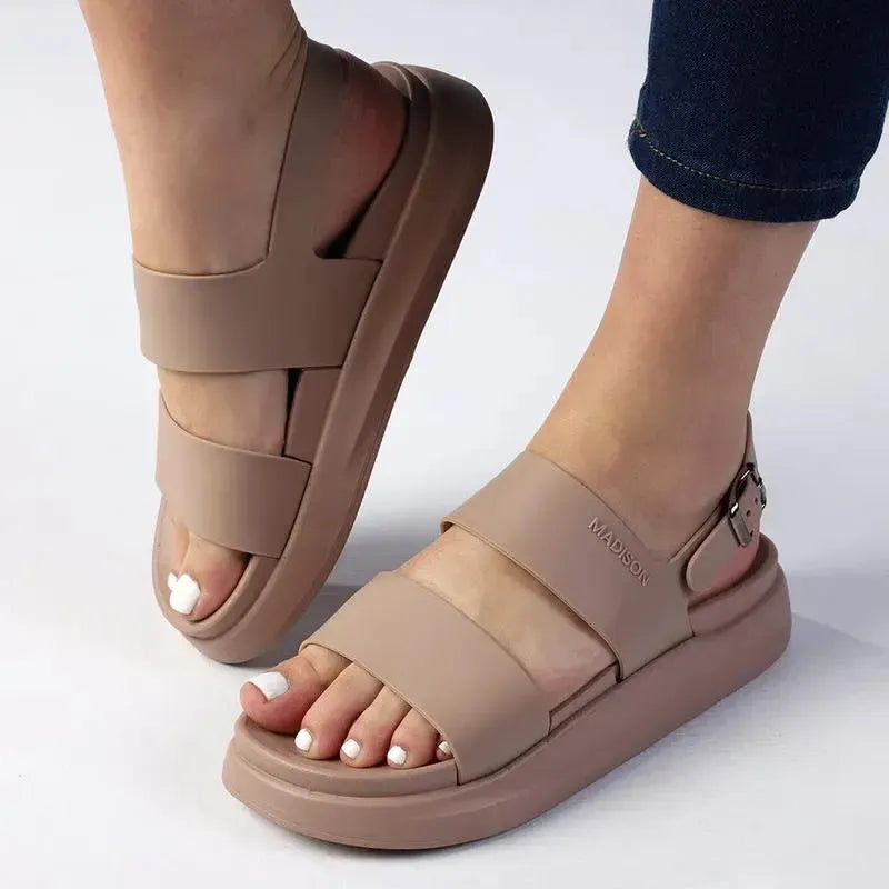 Madison Halter Sandal - Nude