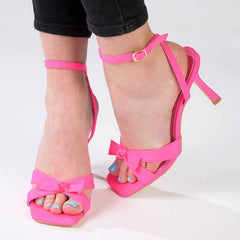 Madison Ida Cross Over Stiletto - Hot Pink