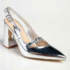 Madison Isolde Block Heel - Silver