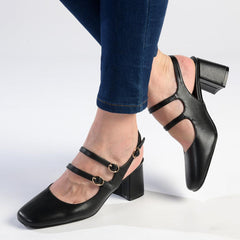 Madison Ivanna Block Heel - Black