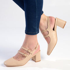 Madison Ivanna Block Heel - Nude