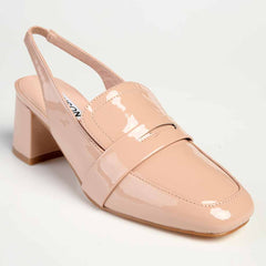 Madison Ivory Block Heel - Nude