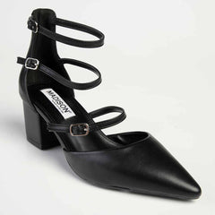 Madison Ivy Low Block Heel - Black