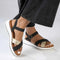 Madison Jacklynn Sandal - Black/Gold