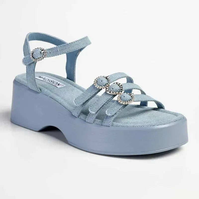 Madison Jaquenette Sandal - Light Blue