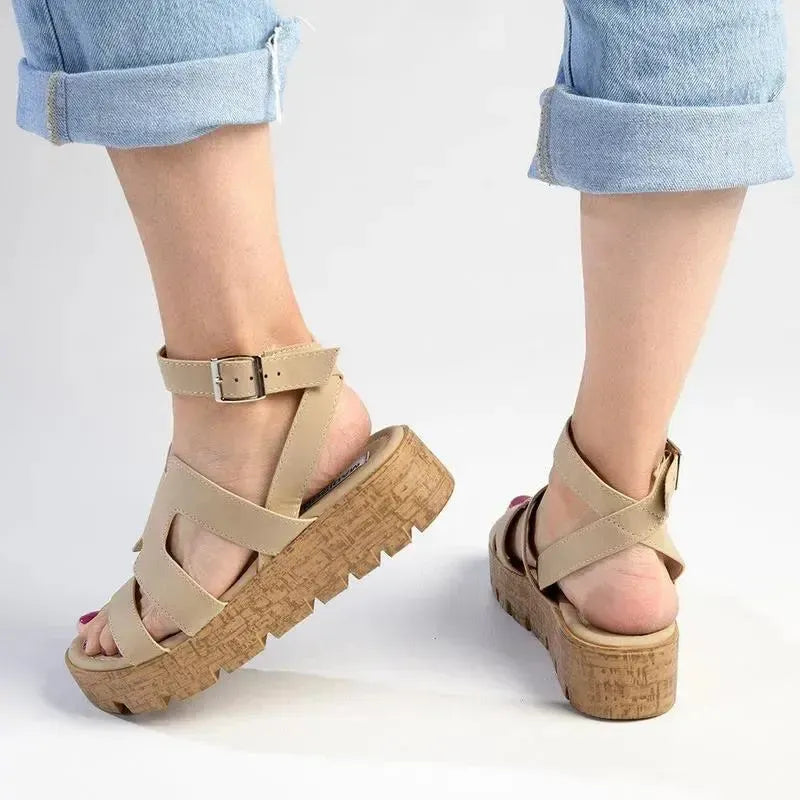 Madison Jeanmarie Wedge - Taupe