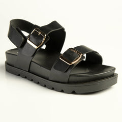 Madison Jillion Sandal With Velcro Backstrap - Black