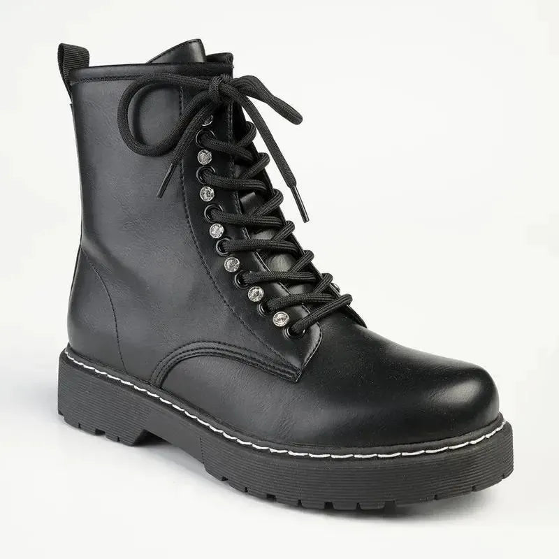 Madison Josephine 2 Lace Up Boots - Black