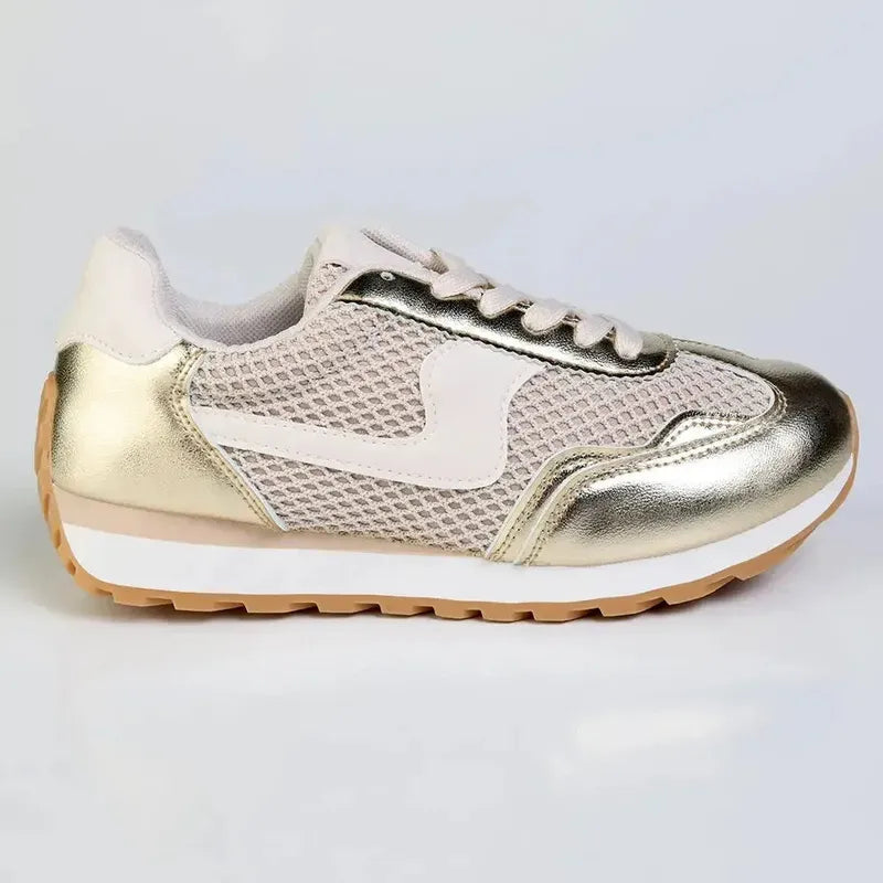 Madison Jullian Sneaker - Gold/Beige