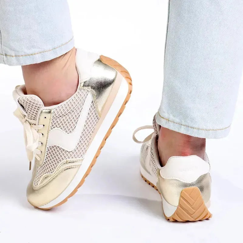 Madison Jullian Sneaker - Gold/Beige
