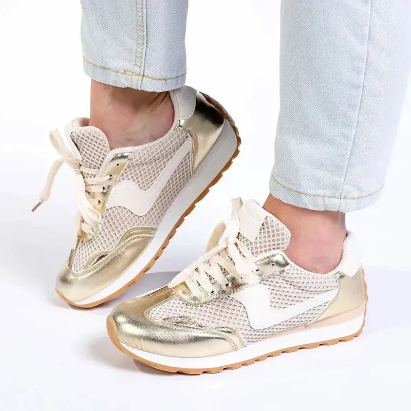 Madison Jullian Sneaker - Gold/Beige